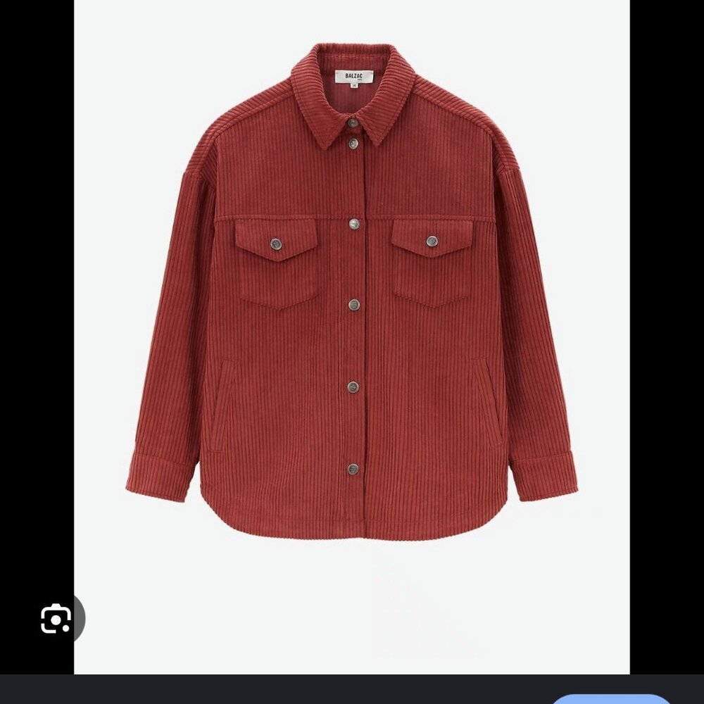 Balzac Paris  Citrouille Corduroy Shirt Jacket Size 38